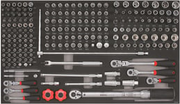 Hylsnyckelsats 1/4" & 3/8" SFS 212-Delar Sonic