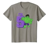 Youth Marvel Hulk Cute Hulk 5th Birthday I'm 5 T-Shirt