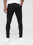 Jack & Jones Liam Skinny Fit Jeans - Black, Black, Size 36, Length Long, Men