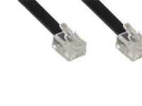 Inline Rj12 5M, 5 M, Rj12, Rj12, Rj12, Rj12, Svart, Hane/Kvinna-Kontakt