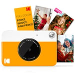 KODAK Printomatic Full-Color Instant Print Digital Camera - Zink 2x3" Sticky-Back Photo Paper - 5MP, Portable, Creative Fun Gift for Birthday, Christmas, Holiday - Yellow