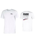 Puma x Mens Tetris Short Sleeve White T-shirt 597138 02 - Size Large