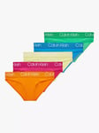 Calvin Klein Body Cotton Bikini Knickers, Pack of 5, Multi