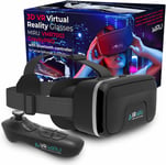 Casques de Réalité Virtuelle pour Téléphone Portable VMR700J, Casque VR Telephone pour Jeux et Vidéos, pour Android et iOS, aux téléphones de 4.7''-7'', Distance focale de 37.7 à 46.5 mm