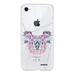 Evetane Coque Compatible avec iPhone 7/8/ iPhone SE 2020 360 intégrale Coque Avant arrière Resistant Fine Protection Solide Housse Etui Transparente Koala Outline Motif Tendance