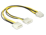 DELOCK – Power cable 2 x 4 pin Molex male > 8 pin EPS male 30 cm (85453)