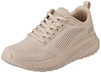 Skechers Women's BOBS Squad Chaos Sneaker, Natural, 3.5 UK