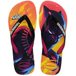 Havaianas Top Marvel Unisex Adult Flip Flops | Color: Black/Pink Electric | Size: 5 UK