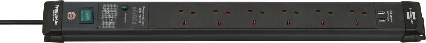 Brennenstuhl Premium-Line Extension Lead with Surge Protection and USB Charging