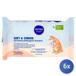 6x Baby Wipes 57 Nivea Soft & Cream 80551