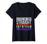 Womens Lets Get One Thing Straight Im Not LGBT V-Neck T-Shirt