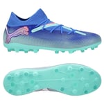 PUMA Future 7 Pro MG Formula - Blå/Vit/Electric Peppermint, storlek 40