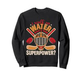 I Walk on Water Ice Hockey Lover Player Superpower Youth Sweatshirt