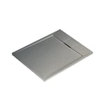 Ideal Standard -Ultraflat S I.Life Receveur de Douche Ultraplat 3 cm d'Épaisseur, Résine, Rectangulaire 120 x 70 cm, Finition Pierre Texturée, Naturellement Anti-Dérapant, Gris, T5233FS