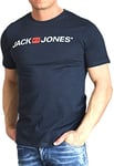 JACK & JONES Men's T-Shirts Short Sleeve Designer O-Neck Tee Top, Navy Colour, UK Size 6XL