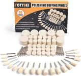 80PCS Polishing Buffing Wheel for Dremel Polishing Kit, Wool Felt Polishing for