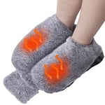 WARMTUYO Heated Foot Warmer, 2 Litre Hot Water Bottle with Soft Plush Cover, Foot Warmers Hand Warmer for Men and Women, Anti-Slip Sole, Hot Water Bottle Pouch for Pain Relief