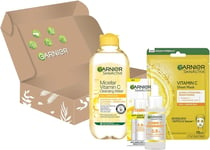 Garnier Vitamin C Brightening Essentials Set, Micellar Water, Serum and Sheet Ma