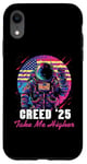 Coque pour iPhone XR Creed '25 Take Me Higher Astronaute américain pour hommes, femmes, enfants