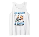 Cute Camera Dog Photographer Photo Capture & Create Puppy Tank Top