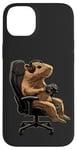 Coque pour iPhone 14 Plus Capybara Gamer Casque de jeu vidéo pour adolescents et joueurs de jeux