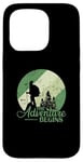 Coque pour iPhone 15 Pro The Adventure begins Randonnée Nature