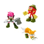 Bizak Sonic Prime Pack de 3 Figurines de 6,5 cm de Haut. dans ce lot Vous trouverez : Amy+ Knucles Bcm + Tails Bcm (64112003-1)