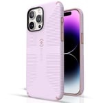 Speck iPhone 15 Pro Max Case - Built for MagSafe, Drop Protection Grip - Scratch Resistant, Soft Touch, 6.7 Inch Phone Case - CandyShell Grip Soft Lilac/Carnation Petal