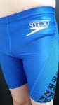 Speedo Coolmax Mens Aquashort Swimming Jammers Shorts Size Small Blue A173