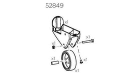 Thule 52849 kit support roue droite pour easyfold xt thule