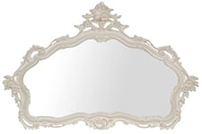 Biscottini Miroir d'entrée Cadre Baroque Blanc 109 x 70 cm Made in Italy – Miroirs décoratifs muraux – Miroir Baroque – Miroir Antique