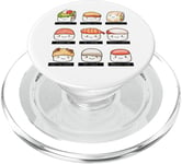 Tableau d'identification des sushis Kawaii PopSockets PopGrip pour MagSafe