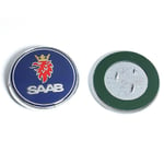 68mm 2 3 Pins Saab Bil Front Huv Bonnett Logotyp Bakre Bagagelucka Stötfångare Emblem För Saab 9 3 9 5 9-3 9-5 Saab Emblem Dekal Tillbehör -ys