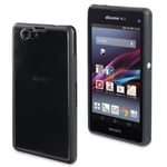 MUVIT COQUE RIGIDE BIMAT POUR SONY Z1 COMPACT NOIR TRANSPARENT