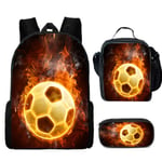 kid Fotboll måltid väska pennlåda student ryggsäck fotboll case Football backpack