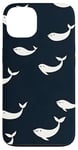 Coque pour iPhone 13 Motif baleine bleu marine