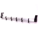 OVER DOOR COAT RACK Hook Rail Large Space Saver Clothes Storage Hangers Bedroom