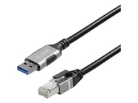 Maxtrack Usb 3.0 / Rj45 Netværk Adapter Cat 6 [1X Usb 3.0 - 1X Rj45-Stik] 5 M Sort