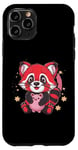 Coque pour iPhone 11 Pro Panda kawaii rouge avec tirelire