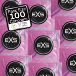 100 x Exs Bubblegum Flavoured Condoms  | Vegan  |  Bulk Sealed Wholesale Pack