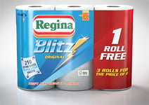 Regina Blitz 3 ply Kitchen Paper Towels Absorbent 70 Sheets Per Roll - 24 Rolls