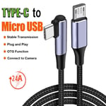 Fast Charging USB Type C to Micro USB 100cm OTG Line for Samsung/Xiaomi/Huawei