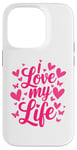 iPhone 14 Pro I Love My Life. Passion Heart Butterfly Lovely Design Case