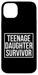 Coque pour iPhone 14 Plus Citation amusante pour la fête des pères avec inscription « Teenage Daughter Survivor »