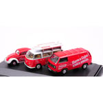 3 PIECES VOLKSWAGEN SET COCA COLA 1:76 Oxford Veicoli Commerciali Die Cast