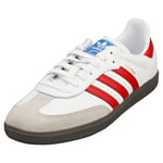 adidas Samba Og Mens White Red Casual Trainers - 10 UK