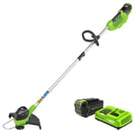 Greenworks Coupe-Bordures 40V 30cm avec Batterie 5Ah et Rapide Chargeur 5A