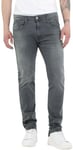 Replay men's Anbass slim fit jeans with power stretch, gray (Dark Gray 096), W31 x L30