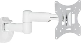 Properav Swing Arm Tilt & Swivel 23 - 43 up to 30kg TV Bracket Wall Mount White