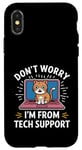 Coque pour iPhone X/XS Funny Tech Support Chat Humour Logiciel de cybersécurité pour ordinateur portable